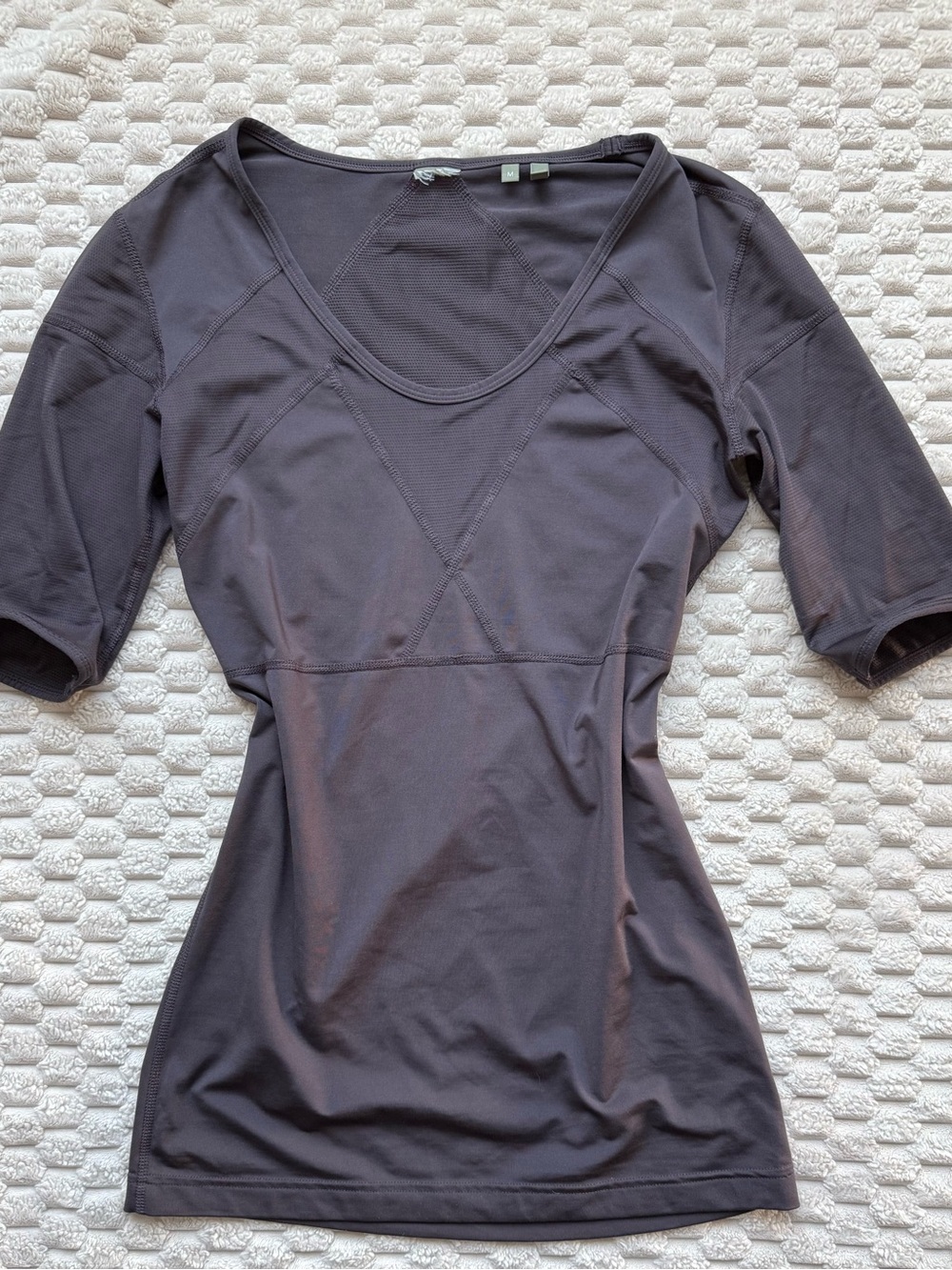 adidas Women's Short Sleeve Scoop Neck Top - Charcoal